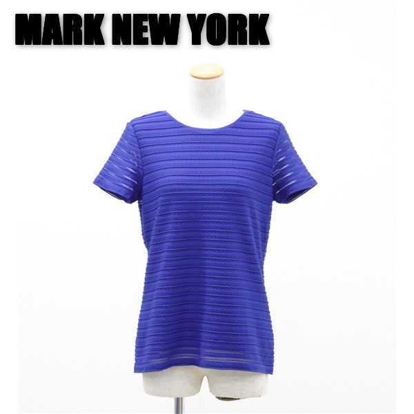 送料無料 アウトレット MARKNEWYORK レディース トップス シースルー ボーダー 半袖ブラウス カットソー 春夏 #1195667 P744