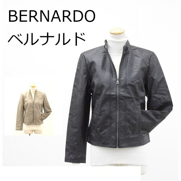 送料無料 アウトレット BERNARDO ベルナルド レディース アウター フェイクレザー ジャケット ライダース 秋冬 #589339 P806