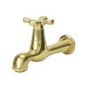 【送料無料】未使用品 カクダイ 横水栓 ミドル・クリアブラス 702-000-CG 呼び経13 北海道・沖縄・離島 配送不可 J1B