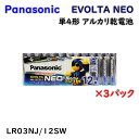 【送料無料】パナソニック EVOLTA NEO エボルタ ネオ 単4形 アルカリ乾電池 LR03NJ/12SW 12本×2パック アウトレット品 EIU4