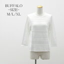 送料無料 アウトレット BUFFALO レディース 七分袖ニットソー #1263177 2FP79(4)