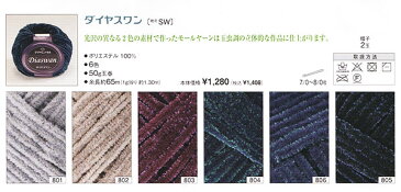 新製品 ダイヤ スワン ダイヤモンド毛糸 【KY】毛糸 編み物 モールヤーン 極太
