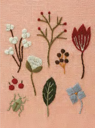 DMC 刺しゅうキット JPT59 秋のかけら－9月－ 【KY】 マカベアリス 12ヶ月のモチーフと生きものたち 刺繍