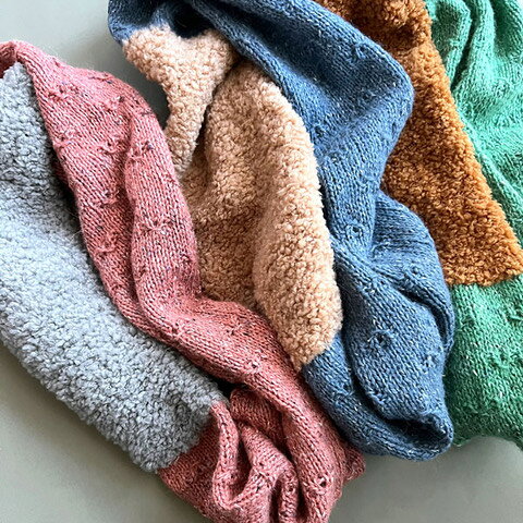 ツイードとファーのスヌード glitt-36