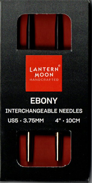 LANTERN MOON 付け替え式 輪針 黒檀 短針先 3.75mm 350144 【KN】40cm、50cm用 24金メッキ 編み物 手あ..