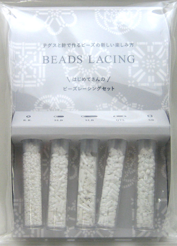 ビーズレーシングセット H7590/4 ホワイト ミユキ  BEADS LACING ビーズレース編み ハンドメイド ビーズ
