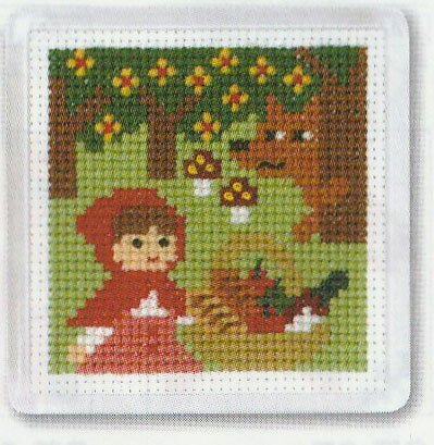 Embroidery - キット マグネット 赤ずきん 9058 オリムパス 【KY】 刺しゅう クロスステッチ ものがたりシリーズ