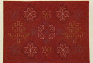 布パック 刺し子のランチョンマット ノルディック柄 L-4501 （布地：赤） オリムパス 【KY】 Olympus 刺し子 手芸 北欧柄のサムネイル