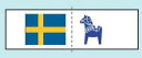 北欧スタイル 織りタグ スウェーデン HT-1 サンオリーブ 【KY】 タグ 織りタグ ワッペン 手芸 手作り