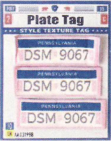 ワッペン プレートタグ2 PTG-2 サンオリーブ 【KY】 タグ 織タグ 織りタグ ナンバープレート 手芸 手作り