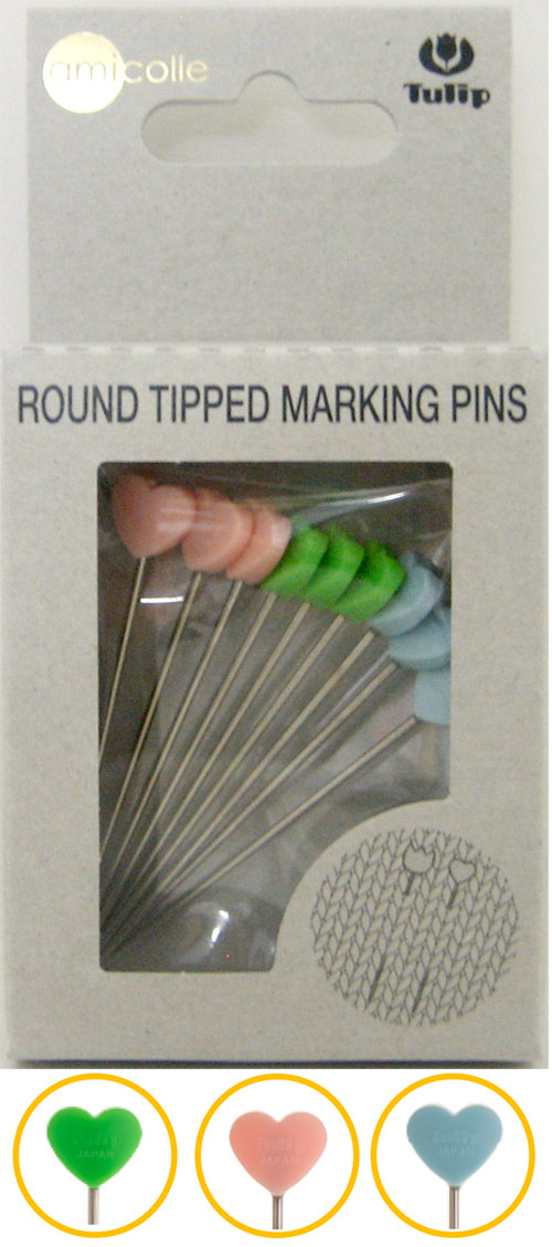 編み物まち針 (ハート) AC-067 チューリップ 【KY】 amicolle 待ち針 まち針 編み物