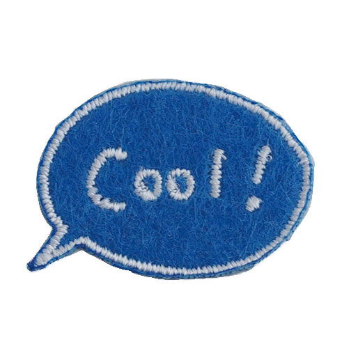 ワッペン 刺しゅうステッカー Cool! 01-8680 col.102 横田 【KY】 シール 刺繍 Embroidery sticker