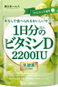 【お買い物マラソン5％OFF】1日分以上のビタミンD ビタミンD 2200IU 乳酸菌100億個入り マスカット風味 60粒 60日分 サプリ サプリメント マスカット風味 新日本ヘルス