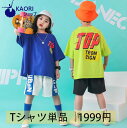 ダンス 衣装 ヒップホップ 韓国 キッズダンス衣装 トップス ダンス キッズ Tシャツ コットン グリーン ブルー ダンス キッズ tシャツ ヒップホップtシャツ 個性tシャツ ファッション110 120 130 140 150 160 170 180