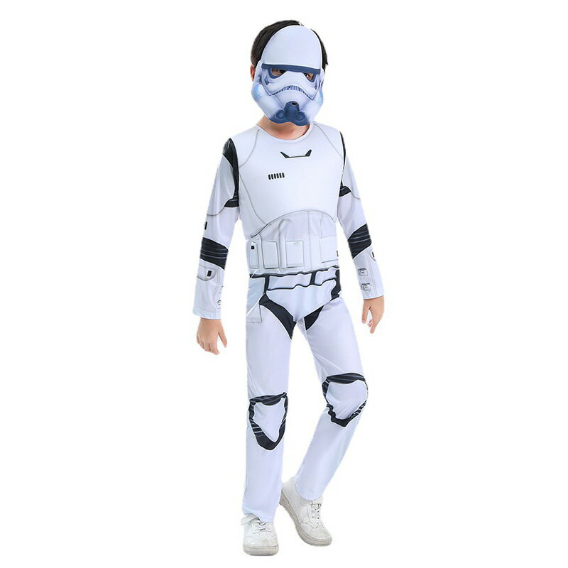 ハロウィン 衣装 子供 スターウォーズ 男の子 コスチューム ストームトルーパー Halloween コスチューム 3点セット cosplay 子供用 キッズ 変装 仮装 映画キャラクター パーティー 小学生 可愛い ハロウィーン衣装 コスプレ 発表会 イベント 幼稚園 学園祭 文化祭