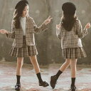 入学式 女の子 スーツ 卒業式 フォーマルスーツ 女の子 服 卒園式 女の子 キッズ フォーマルスーツ 子供スーツ 女の子 2点セット 卒業式 スカートスーツ 女の子 チェック柄 子供服 プリーツスカート ジュニア服 七五三 発表会 120 130