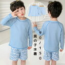 男の子 みずぎ 長袖 上下セット 90 100 110 120 130 140 150 ベビー水着 キッズ水着 子供 男児 スクール水着 学生 スポーツウエア トップス パンツ セパレート スイムウェア 水着 みずぎ おしゃれ スイミング プール 水遊び 記念写真 可愛い 海水浴 海辺 セットアップ