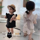 ベビー服 女の子 セットアップ 子供服 半袖 Tシャツ 短パン キッズ 女児 かわいい ノースリーブ 上下セット フリル 背中リボン 入園式 卒園式 赤ちゃん ...