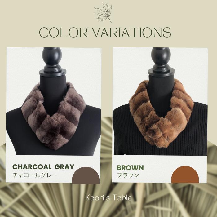 ファー レッキス ラビット 毛皮 マフラー ネ...の紹介画像3