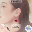 レディース アクセサリー ベネチアングラス ピアス Carina Heart Earrings レッド|プルー