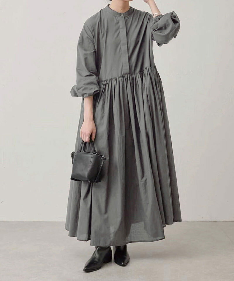 シャツワンピース 長袖 ワンピース レディース きれいめ ロングワンピース カジュアル たっぷりギャザー ゆったり マキシワンピース 薄手 春 夏 ワンピース ロング マキシ丈 膝下 長袖ワンピース 春 秋 おしゃれ ワンピ 大きいサイズ 無地 通勤 綿麻風 ナチュラル 可愛い