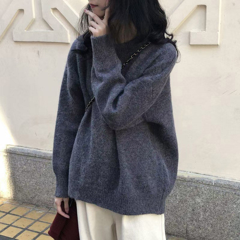 ニット セーター 長袖 レディース トップス 秋冬 ニットセーター りブリット ニットプルオーバー クルーネック ショート丈 リブニットセーター 長そで 無地 カジュアル ゆったり 体型カバー 大きいサイズ 柔らかい チクチクしない 着心地良い 洗える 部屋着 通勤 コーデ