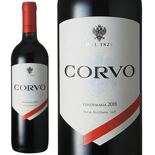 ワイナリーが設立された1824年に造られた長い歴史を持つワイン。ブドウは手摘みで収穫後、マロラクティック発酵させ、オーク樽で熟成。生き生きとした深いルビー色、持続性と奥行きのある香りとバランスのとれた味わいが特徴です。 INFORMATION 商品名 コルヴォ・ロッソ ワイナリー ドゥーカ・ディ・サラパルータ 英語表記 CORVO ROSSO / DUCA DI SALAPARUTA 名称 赤ワイン 内容量 750ml ボディ ミディアム 生産地 イタリア　シチリア州 原材料（ブドウ品種） ネーロ・ダーヴォラ、ピニャテッロ（ペッリコーネ）、ネレッロ・マスカレーゼ 格付け Sicilia I.G.T. テイスト やや辛口 ALC度数 12.5％ 保存方法 高温、多湿を避け、直射日光の当たらない涼しい場所で保管してください。 発送温度帯 常温便 同梱 常温便、冷蔵便 ＞同梱・配送についての詳細はこちら 備考 他モールと在庫を共有のため、タイミングによっては品切れとなり、在庫補充にお時間を頂く場合や、終売の際にやむを得ずキャンセルさせて頂く場合がございますことをご了承ください。 2013年 デカンター/銅賞（英国）2015 2011年 ビベンダ/3グラッポリ (イタリア）2014版 2010年 ビベンダ/2グラッポリ (イタリア）2012版 弊社ではペーパーレス化の推進および、注文詳細などの情報漏洩防止の観点より、明細書の同梱を行っておりません。 明細書をご希望の場合は、お手数をおかけいたしますが商品購入ページにて、明細書の同梱の項目の「希望する（明細書あり）」をご選択ください。 また、領収書が必要な場合は、「購入履歴」の注文詳細よりWEB発行が可能となっておりますのでご利用下さい。コルヴォ・ロッソ ロングヒット赤ワイン シチリアで最も主要なブドウ品種であるネーロ・ダーヴォラ品種 ※ヴィンテージは最新のものを予定しておりますが、在庫状況によって変更になる場合がございます。 ※またワインのラベルやキャップシール等のデザインなどが予告なく変更となる場合がございます。 もうすぐ200歳を迎えるコルヴォ 「コルヴォ」は、1824年に誕生したシチリアワインを語る上で忘れることはできないワインです。 シチリアの土着品種それぞれの特徴が最大限に表現され、さらにコストパフォーマンスの面からもシチリアワインの個性や心地よさが表現されています。 もうすぐ200歳を迎えるコルヴォは、シチリア、イタリアのみならず世界で愛されるシチリアワインの代名詞になりました。 ネーロ・ダーヴォラ品種 「ネーロ・ダヴォラ」はイタリア・シチリア半島の土着品種です。 地元では「カラブレーゼ」と呼ばれています。 非常に色が濃く力強いワインとなり、シチリアで最高の赤ワイン用ブドウ品種とされています。 洗練されたアロマが特徴で、プラムやベリーなどの果実とオークやチョコレート、それと少しのハーブやコショウ系の香りといったスパイス香も魅力的です。 長い熟成にも耐え、酸はおだやかで落ちついた印象があり、力強く濃密で複雑な味わいで、豊かな余韻を長く愉しむことができます。 〈特徴〉 外観は、紫がかったルビー色。 ブルーベリー、ブラックベリーなどの果実や、スミレ、木樽からのニュアンスもしっかり感じられます。 タンニンもしっかりあり、熟成感のある骨格のしっかりしたワインです。 シチリアの伝統料理であるトマトや色鮮やかな野菜を使ったカポナータ、豚やチキンなどにもよく合います。 〈製法〉 9月第2週～10月第1週に手摘みで収穫。 6～8日間のマセラシオン、アルコール発酵、マロラクティック発酵後、10ヶ月間オーク樽で熟成。 更に瓶内で2ヶ月の熟成。 ※画像はハーフボトルになります。 生産者について ドゥーカ・ディ・サラパルータ 映画や本にも登場するシチリアワイン“コルヴォ”シリーズの造り手としても広く知られています。 1824年に創業した、シチリアの中でももっとも歴史がある造り手の一つです。 当時シチリアで隆盛を誇っていたサラパルータ公爵は、世界各国から訪れる大使や伯爵といったゲストをもてなすために所有地で採れるブドウからワインを造り始めました。 現在シチリア全土に畑を所有し、シチリアの多様な性格のブドウをそれぞれに最も適した土地で栽培しています。 【コルヴォの伝説】 コストパフォーマンスに優れたシチリアワイン、“コルヴォ”の造り手としても有名です。 “コルヴォ”とは、イタリア語でカラスを意味します。 その昔、カステルダッチャ(コルヴォのワイナリーがある場所)のブドウ畑に一羽のカラスがやってきて、毎日毎日うるさく鳴くので人々は困っていました。 そこで動物と話ができると評判の修道僧に頼んで、静かにしてくれるよう交渉してもらったところ、「コルヴォの名前を忘れずに大切にするならばもう二度と邪魔をしない」とのこと。 以来その地は“コルヴォ”と呼ばれるようになり、世界で最も有名なワインの1つが誕生する場所になりました。 人々は“コルヴォ”を幸福とおいしいワインのシンボルとして大切にしています。 【スオールマルケーザの畑】 ドゥーカ・ディ・サラパルータは近年、シチリア中部のスオール・マルケーザ、シチリア東部のヴァヤシンディ、シチリア南部のリシニョーロの3つの畑を新たに購入し、土壌にあったワイン造りに力を入れています。 ■スオール・マルケーザ 地域：シチリア中部のリエージ 土壌：ケイ土、石灰質で構成された白くさらさらの土地。 気候：夏は非常に暑く、冬は温暖で暖かい。 主な栽培品種：ネーロ・ダーヴォラ ■ヴァヤシンディ 地域：シチリア東部カスティリオーネの町、パッソピッシャーロ、エトナ山の北側 土壌：火山由来の小さな軽石の層 気候：昼夜の気候差が大きい 主な栽培品種：ネレッロ・マスカレーゼ ■リシニョーロ 地域：トラパニ県サレーミ 土壌：ケイ土、粘土質の混成土壌 気候：冬は温暖で湿気があり春は非常に乾燥し風が強い。夏は気候差が大きい。 主な栽培品種：グリッロ 商品情報 主な受賞歴 2018年ジャパン・ワイン・チャレンジ/銅賞 2020年版 2017年サクラ・ジャパン・ウイメンズ・ワイン・アワード/ゴールド 2020年版 2017年ビベンダ/2グラッポリ (イタリア） 2020年版 2016年ビベンダ/2グラッポリ (イタリア） 2019年版 2014年ビベンダ/2グラッポリ (イタリア） 2017年版 2013年デカンター/銅賞（英国） 2015 2011年ビベンダ/3グラッポリ (イタリア） 2014版 2010年ビベンダ/2グラッポリ (イタリア） 2012版 2009年ワインエンシュージアスト（アメリカ） 85p 2009年ヴィーニ・ディタリア（ガンベロロッソ）/1ビッキエーレ （イタリア） 2012版 2008年インターナショナルワイン＆スピリット　コンペティション/銅メダル 2008年ビベンダ/3グラッポリ (イタリア） 2011版 2008年ワインエンシュージアスト（アメリカ） 85p 2008年ヴィーニ・ディタリア（ガンベロロッソ）/1ビッキエーレ （イタリア） 2011版 2007年インターナショナルワイン＆スピリット　コンペティション/銅メダル 2009.10 2007年エスプレッソ/3ボッティリエ （イタリア） 2010版（15/20p) 2007年ビベンダ/2グラッポリ (イタリア） 2010版 2007年ムンドゥス・ヴィーニ/金賞（ドイツ） 2009.10 2007年ヴィーニ・ディタリア（ガンベロロッソ）/1ビッキエーレ （イタリア） 2010版 2006年ヴィーニ・ディタリア（ガンベロロッソ）/1ビッキエーレ （イタリア） 2009版 配送について CORVOシリーズ