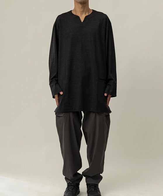 alk phenix アルクフェニックス Wool Blend Nomadic Shirts WOL ウールジャージー素材 断熱 防臭 ドライ ロングスリーブシャツ ウールブレンド ロンT 【MEN】