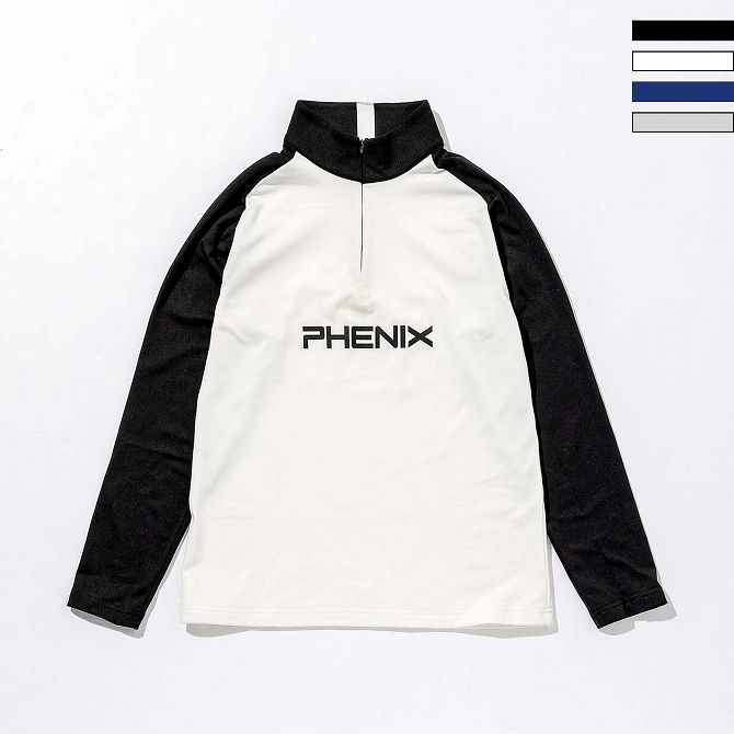 Phenix フェニックス RETRO70 Jr 1/2 ZIP TEE レトロ70 ジュニア ハーフジップティー 長袖Tシャツ カットソー【JUNIOR】 1