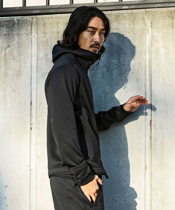 楽天市場】+phenix プラスフェニックス POWER STRETCH ZIP UP HOODY
