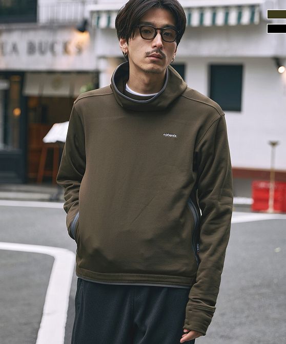 楽天市場】+phenix プラスフェニックス POWER STRETCH PULL OVER HOODY