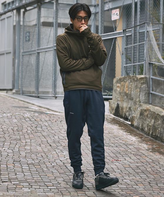 +phenix プラスフェニックス POWER STRETCH PULL OVER HOODY パワーストレッチ プルオーバー フーディー POLARTEC ポーラテック【MEN】