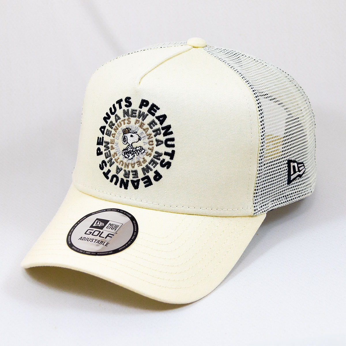 乐天商城 - ニューエラ New Era® NEW ERA® 帽子 キャップ 9FORTY A-Frame トラッカー Vintage PEANUTS ピーナッツ GOLF Circle ロゴ クロームホワイト | ゴルフ