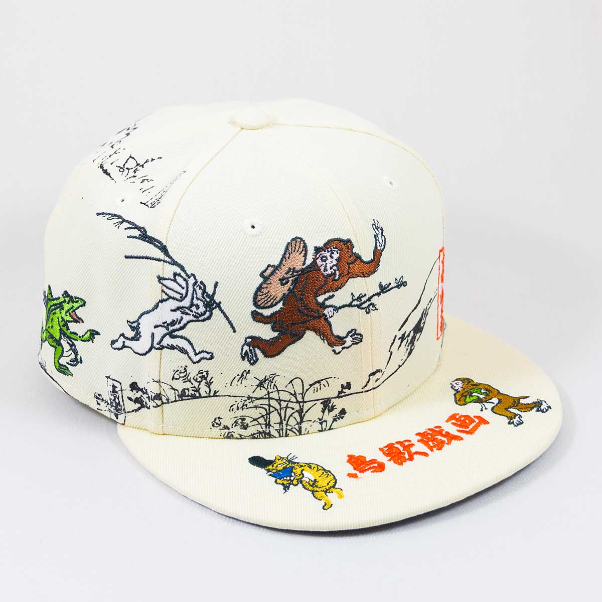 ニューエラ New Era® NEW ERA® 帽子 キャップ 59FIFTY 鳥獣戯画 オールオーバー クロームホワイト...