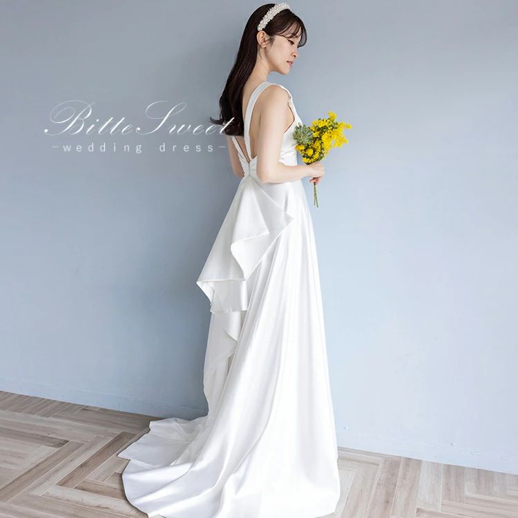 ノースリーブ ウエディングドレス ウェディングドレス 袖あり トレーンタイプ 背中空き ファスナータイプ オーダーメイド可能 前撮り 後撮り 披露宴 結婚式 演奏会 発表会 海外挙式ドレス【wd484ls】