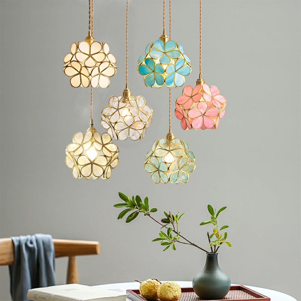 ペンダント ライト シェード 照明 ダイニング 花形 おしゃれ 花びら 1灯 吊り下げ灯 天井照明 シーリン..