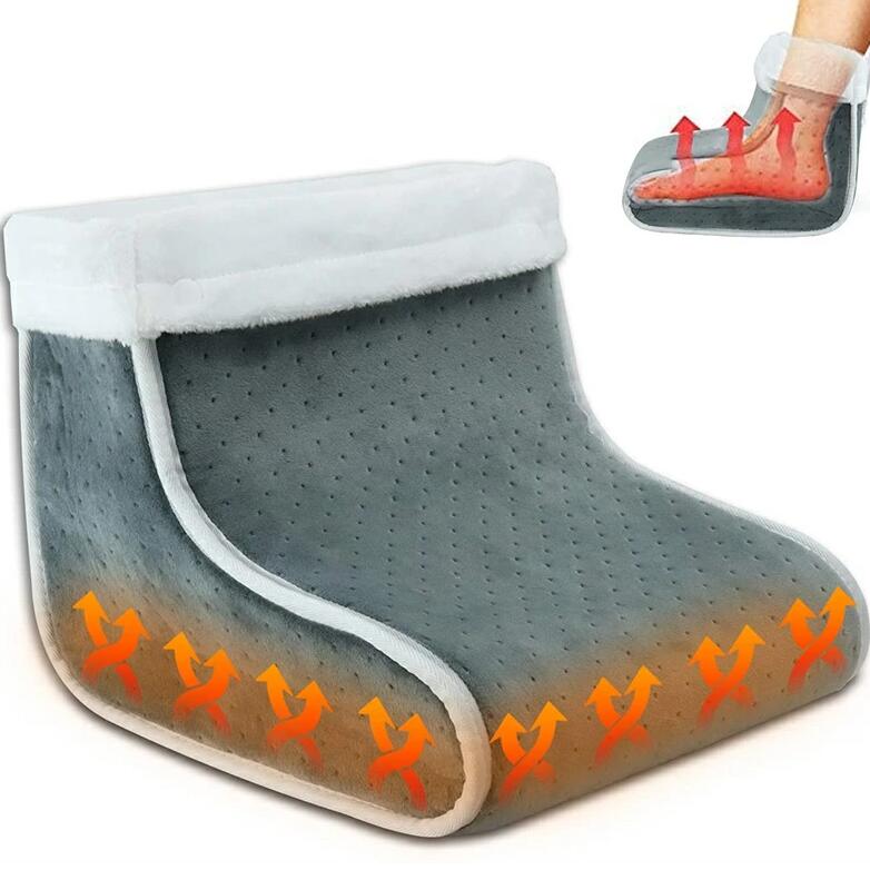 足温器 フットウォーマー電気足温器 コンセント式 足元ヒーター 50W 6段階温度調節 タイマー付き 過熱防止機能 PTC加熱芯 30S速暖 足元暖房 冷え症対策 寒さ対策 省エネ 洗い可 足首ウォーマー 仕事用オフィス/自宅/職場用