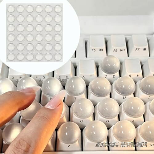 【送料無料】ネイルキーボードシール 72個セット タイピング保護 爪を守る シリコン製 粘着タイプ ノートパソコン・デスクトップ用 長い爪の方に キーキャップ保護 剥がせて跡残らず 使いやすい キーボードカバー