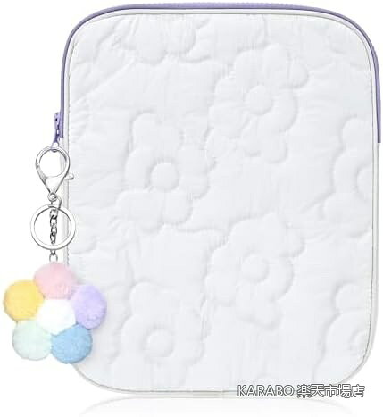 【送料無料】タブレットケース 9-11インチ対応 花柄 かわいい 小学生 女の子 撥水加工 耐衝撃 軽量 薄型 大容量 PC収納バッグ タブレットバッグ ガジェット収納 通学 通勤 便利 おしゃれ 白 karabo-10055642 KARABO 楽天市場店 パッケージ画像