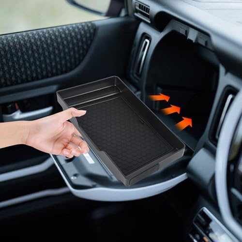 【送料無料】ハスラー MR52S MR92S 助手席収納トレイ 滑り止め付き 小物入れ 整理 専用設計 工具不要 水洗い可能 ABS素材 車内アクセサリー カスタムパーツ - 2