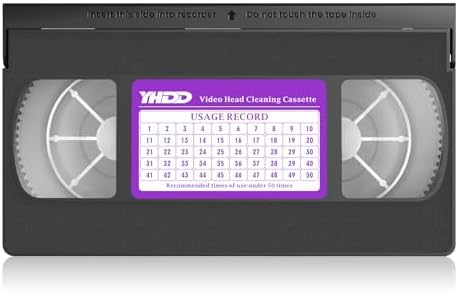 【送料無料】VHS VCR ヘッドクリーナーテープ ドライタイプ ビデオデッキ用 再利用可能50回 簡単操作 安全洗浄