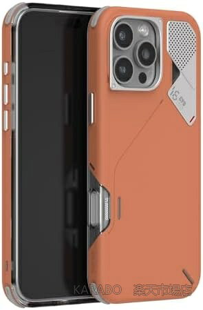 【送料無料】iPhone 16 Pro Max ケース 耐衝撃 全面保護 MagSafe対応 マグネット内蔵 冷却機能 放熱 アルミ合金 ワイヤレス充電対応 メタルボタン スマホケース カバー 落下防止 薄型 グリップ イエローブラウン