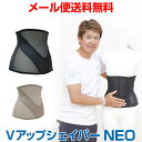 ヒロミ プロデュース VアップシェイパーNEO ネオ (ベージュ/黒・ブラック) ポイント10倍 監修 Vアップ シェイパー 薄手 腹筋 サポーター 正規品 ダイエット 腹巻 腹巻き ベルト ブイアップ 補正下着 ボディシェイパー メール便送料無料