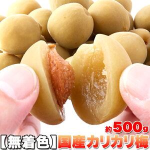 国産梅100%使用。無着色☆お徳用国産カリカリ梅500g 梅本来の色を活かした梅職人こだわりのカリカリ梅!!【代金引換不可】【産直】【年内最終出荷終了/2022年1月11日以降発送】