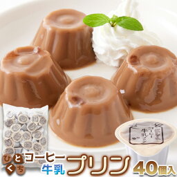 送料無料 まろやかな甘さと風味豊かなコーヒーの香りがたまらない☆【お徳用】ひとくちコーヒー牛乳プリン40個 千葉県産牛乳を100％使用【代金引換不可】【産直スイーツ】