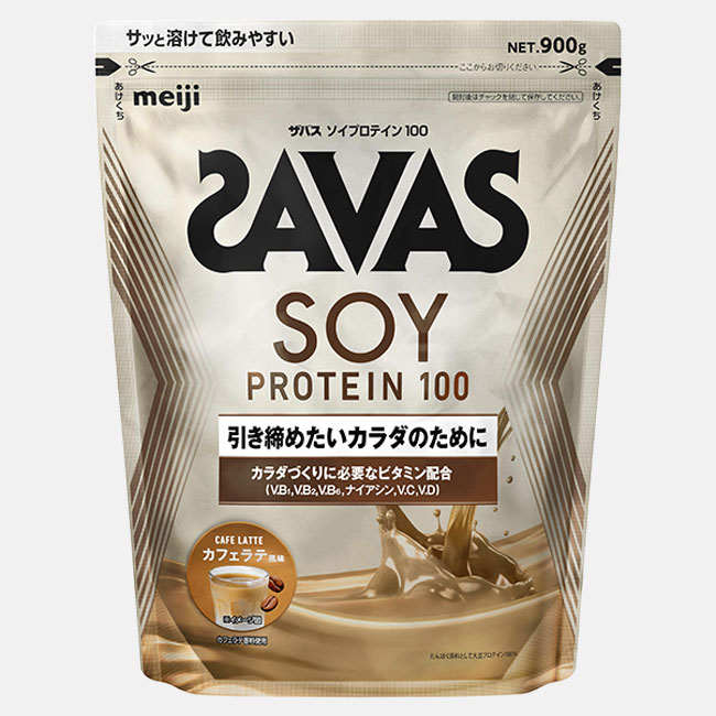 ザバス ソイプロテイン100 カフェラテ風味 900g 4902777320656 SAVAS