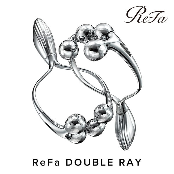 ラッピング即日出荷可能 リファ ダブルレイ ReFa DOUBLE RAY RR-AB00 4589760235137 顔用 ローラー 左右対称 頬 フェイスライン プレゼント マッサージ MTG正規品