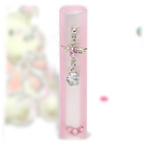 【印鑑】アクセサリー印鑑　天使のほほえみ【ピンク】銀行印に最適です！ハンコで素敵に目立っちゃおう♪