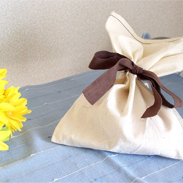 こぶくろ200 小袋 コットンギフトバックブラウン バラエティポット不織布レース バラエティポットジュート