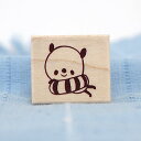 はな16 ラバースタンプ パンダと浮き輪 縦20mm×横20mm (0073A-2630)